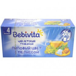 Чай Bebivita липовый цвет с мелиссой с 4 мес. 20 шт. 1 г