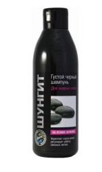 Шампунь Природная аптека густой черный для жирных волос шунгит 300 мл