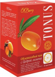 Чай Облепиховый О!Берри Тонус тонизирующий с цедрой лимона 20 шт. ф/пак. 1.5 г