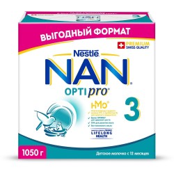 Смесь молочная NAN 3 Премиум Оптипро с 12 мес 1050 г