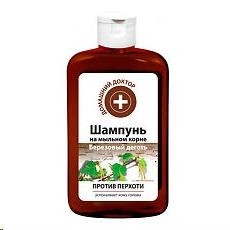 Шампунь Домашний доктор против перхоти на мыльном корне березовый деготь 300 мл