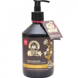 Шампунь 100 удивительных трав Агафьи БИО Восстановление и блеск для тусклых и безжизненных волос алтайская ромашка 500 мл
