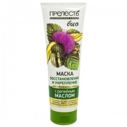 Маска для волос Прелесть Био Восстановление и Укрепление для поврежденных волос с репейным маслом 250 мл