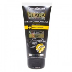 Бальзам для волос Compliment Блэк Профешнл Активный уголь и Про-коллаген Детокс и упругий объем 200 мл