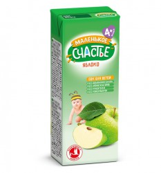 Сок для детей Маленькое счастье яблоко (осветленный) с 4 мес 200 мл